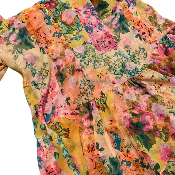 For Love & Lemons Nina Plus Size Dress Mixed Floral Print - Picture 4 of 4